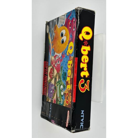 Qbert 3 SNES Super Nintendo Box Manual  Inserts CIB Tested - Picture 8 of 11